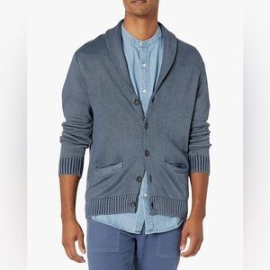 🤎 Goodthreads Men’s Brown Shawl Collar Cardigan – 100% Cotton, Size M 🧵